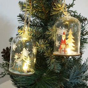 LED 유리돔 크리스마스 트리 장식/인테리어 장식품/겨울 인테리어소품/크리스마스 소품/겨울 트리 장식