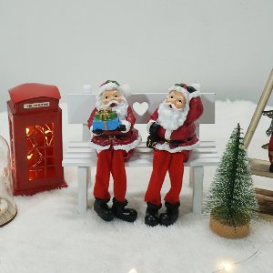 앉은 산타 인형 2P set/크리스마스 소품/트리데코/겨울 인테리어용품