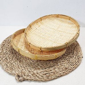 채반 원형 대나무 바구니