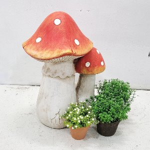 정원 소품 버섯 모형 1개 마블 장식