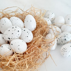 메추리알 모형 24P 부활절 소품 계란 꾸미기 미술재료 에그공예