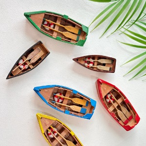 컬러 조각배 모형 인테리어 소품 지중해 여름 돛단배 장식
