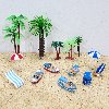 야자수 모형 여름 해변 파라솔 테라리움 미니어처 장식품