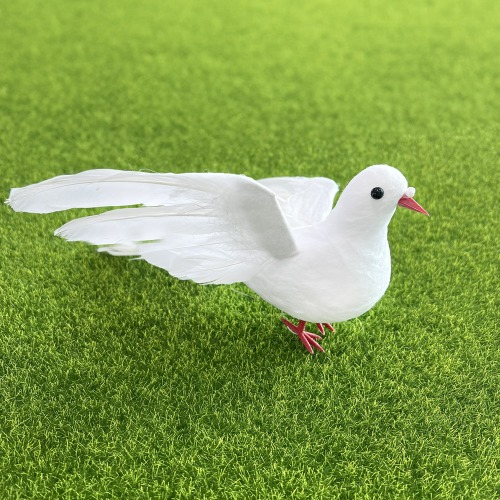 비둘기 모형 (중) 1개 새모형 흰색비둘기