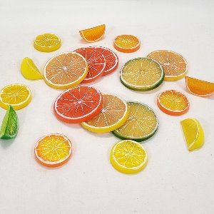 모조 과일 레몬 라임 오렌지 슬라이스 조각 모형