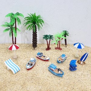야자수 모형 여름 해변 파라솔 테라리움 미니어처 장식품